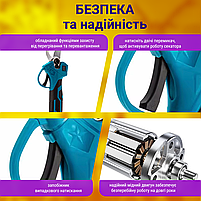 Акумуляторний секатор NTJ-2000 для обрізки дерев та винограду (електросекатор), фото 4