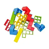 Розвивальна настільна гра балансувальна вежа тетрис для веселої компанії 16 блоків tetris/tetra tower, фото 5
