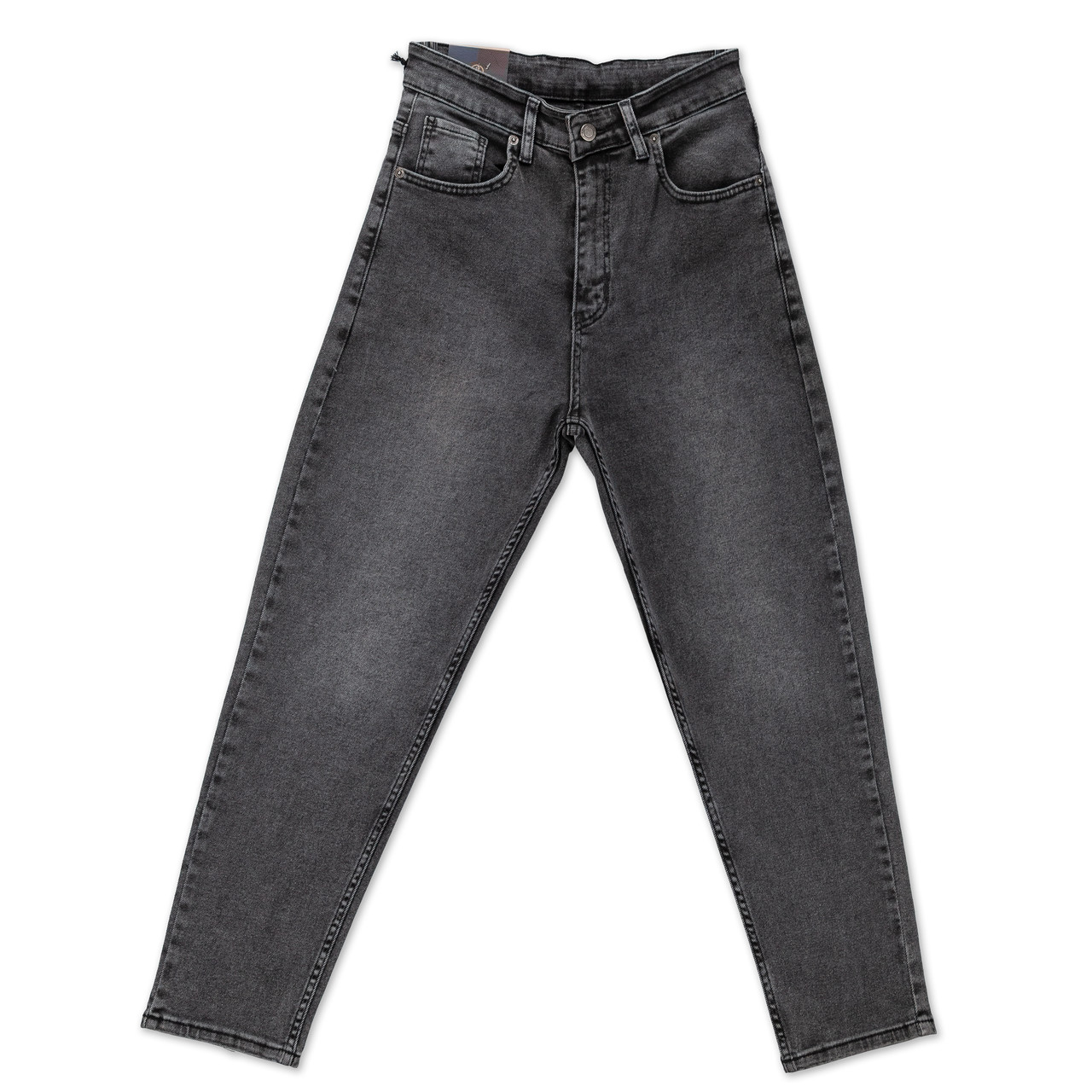 Чоловічі джинси Мом John Lucca темно-сірі, вільний крій, комфортні, якісні, фото 1