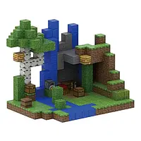Игровой магнитный конструктор Minecraft «Убежище под водопадом», Детский конструктор Майнкрафт на 300 блоков ALL