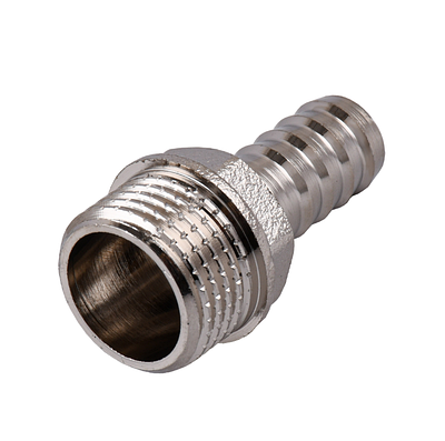 Штуцер для шланга 1/2" ЗР х 12 мм, нікельована латунь