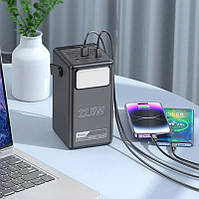 Найсильніший повербанк, Павер бенк, Повербанк для телефона та ноута Hoco (100000 mah/ 65w), HND