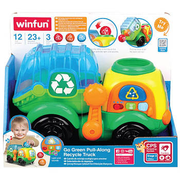 Каталка машинка Сміттєвоз (24см, музика, звук(англ), світло, рухливі деталі, кульки,на батарейці) 250302-01