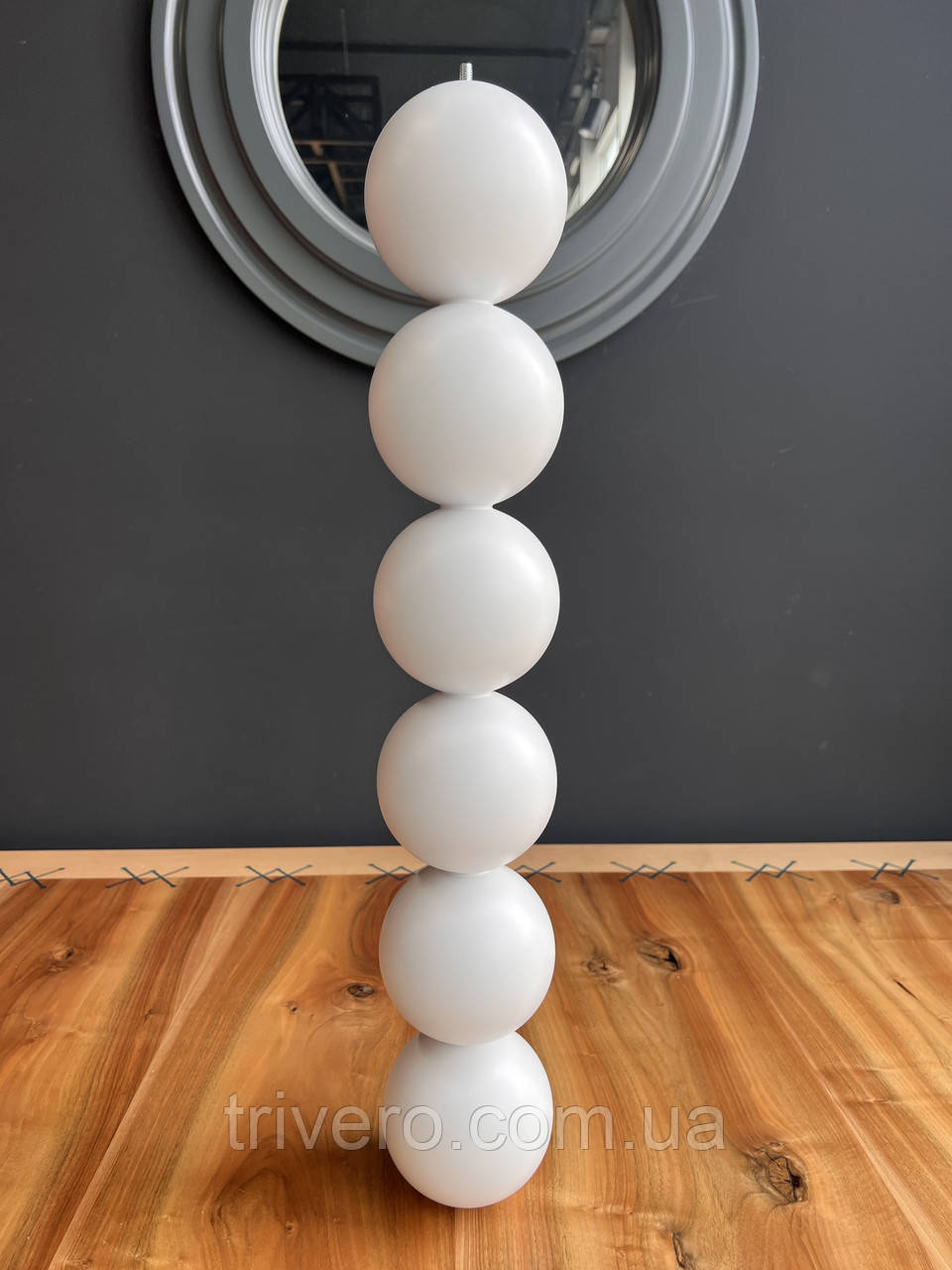 Меблеві ніжки і опори дерев'яні для столу кулі H.720 D.123 / Високі Кулі - 6.3, фото 1