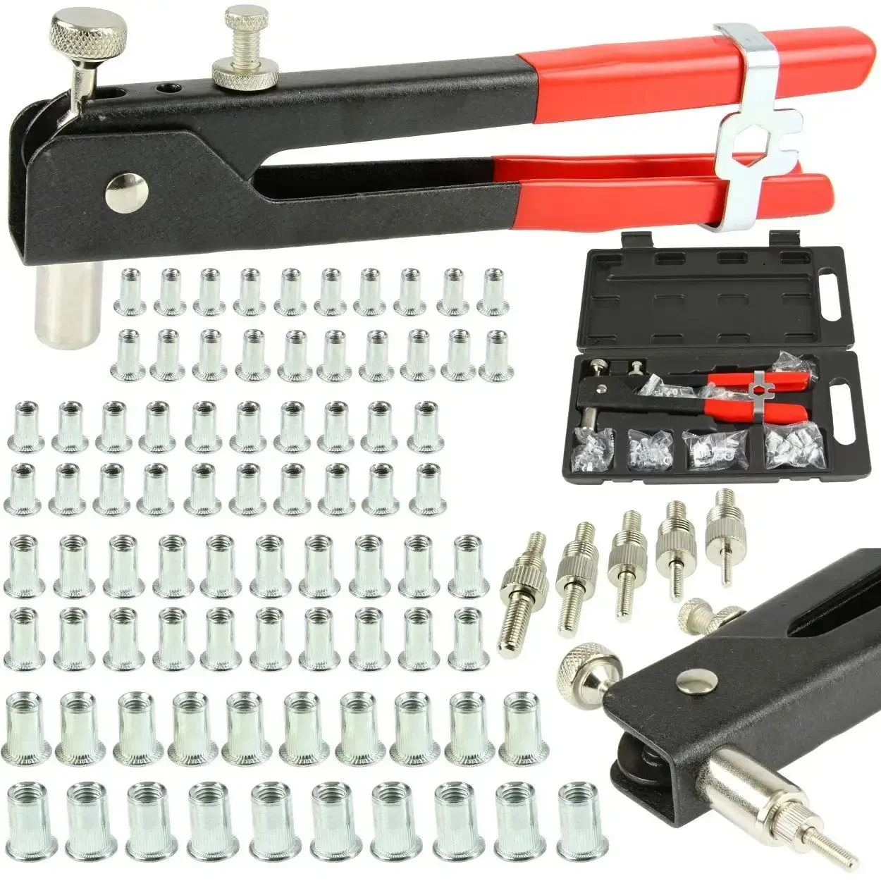 Ручний заклепувальний станок Mar-Pol, для витяжних заклепок 2.4–4.8 мм, сталевий корпус, ергономічна ручка, 250 мм, фото 1