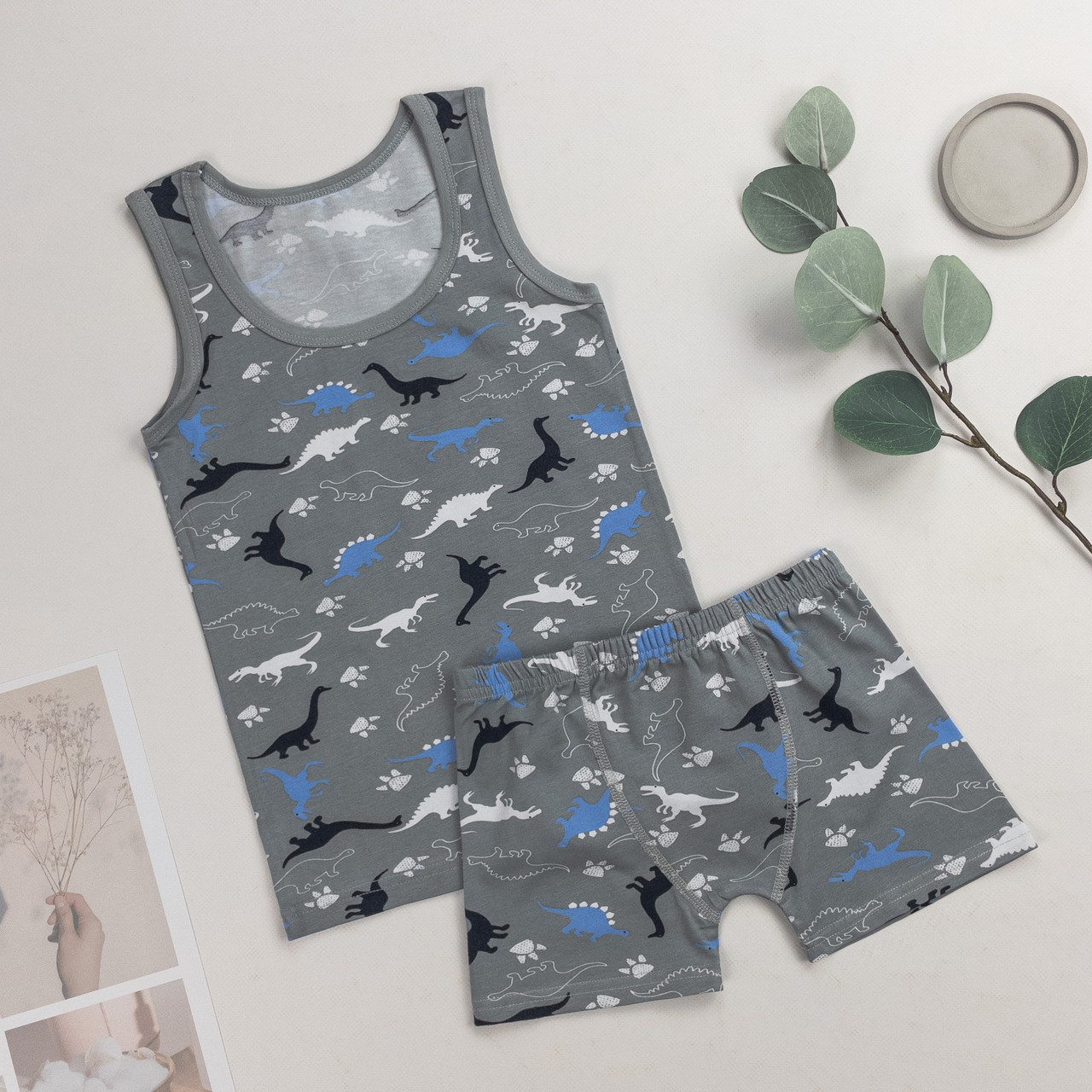 Комплект дитячий (майка та боксери) для хлопчика Nicoletta на 2, 2-3, 4-5, 6-7 років | 1 шт.