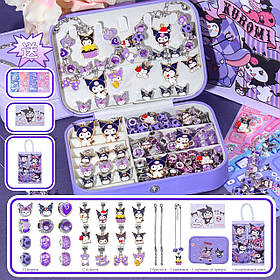 Набір для створення шарм браслетів Kuromi Дитячий набір для створення прикрас скринька для прикрас