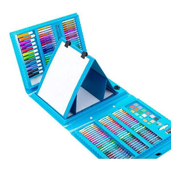 Блакитний набір для малювання з мольбертом "Креативний Куточок" MPSET208B/регiон-II G-Rich