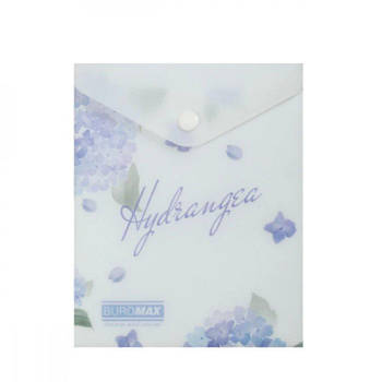 Папка-конверт А6 BuroMAX BM3922-30 ARABESKI пластик на кнопці непрозорий світло-синій 647963 G-Rich