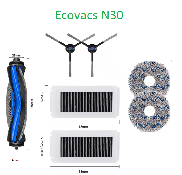 Комплект змінних аксесуарів для робота-пилососа Ecovacs Deebot N30 Omni / N30 Pro