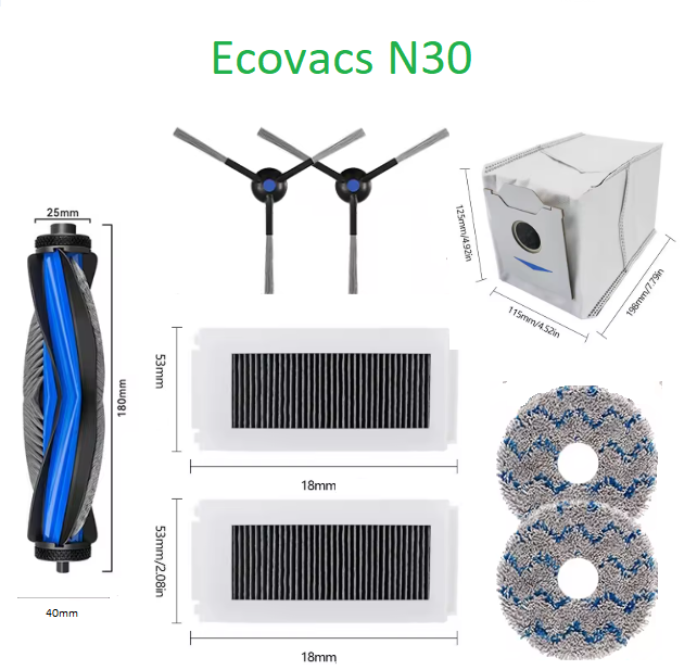 Комплект змінних аксесуарів для робота-пилососа Ecovacs Deebot N30 Omni / N30 Pro