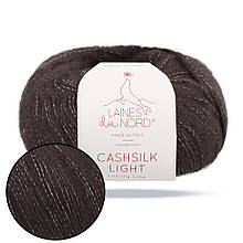 Laines du Nord Cashsilk Light, Шоколад No3011, пряжа з кашеміром і шовком