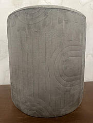 Пуф Циліндр із текстилю сірий 40*45 см Гранд Презент