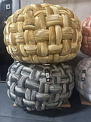 Пуф з плетінням в асортименті 50*35 см Гранд Презент