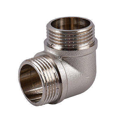 Коліно 1" ЗР х 1" ЗР, нікельоване, різьбовий фітинг латунний
