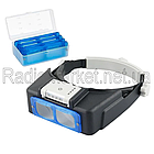 Лупа бінокулярна MG81007BC зі скляними лінзами та LED підсвічуванням