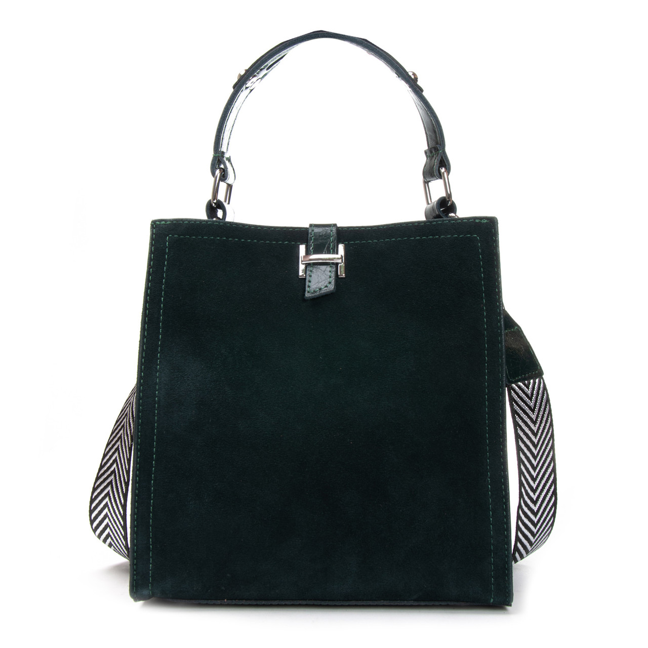 Сумка Женская Классическая замш 9701-1 green.Купити жіночі сумки гуртом і в роздріб із натуральної шкіри в Україні