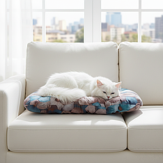 Подушка матрац для кішки або песика, зручна та м'яка лежанка для собаки 100% котон 60 х 40 см