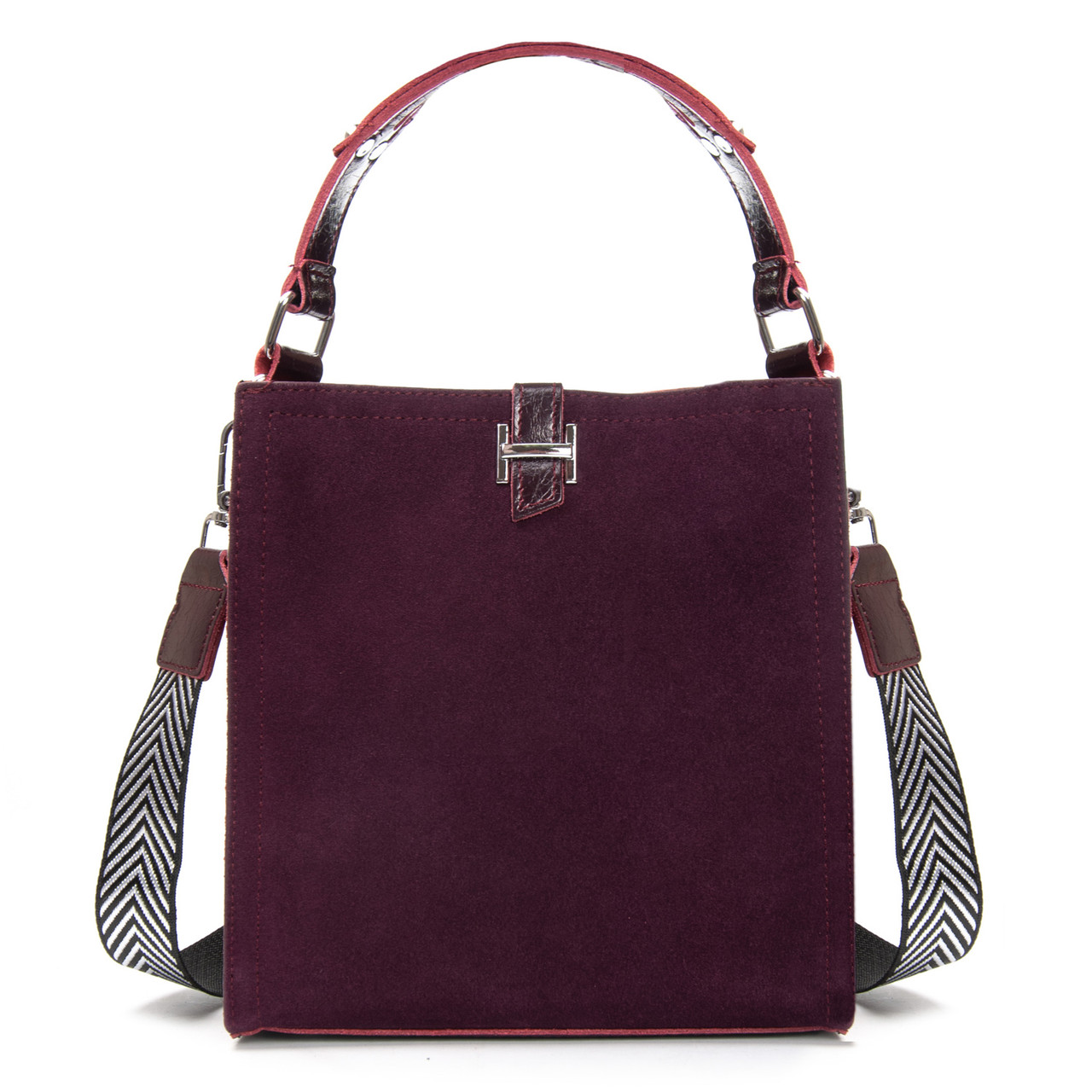 Сумка Женская Классическая замш 9701-1 bordo.Купити жіночі сумки гуртом і в роздріб із натуральної шкіри в Україні