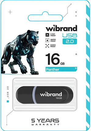 USB Flash 16GB Wibrand Panther black, фото 2