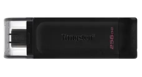 USB Flash 256GB 3.2 Kingston DT70 Type C black, фото 2