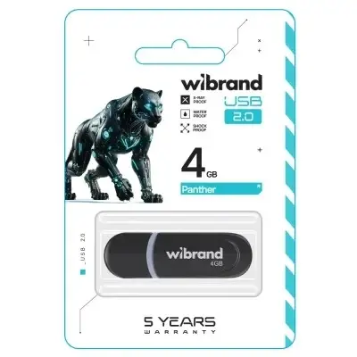 USB Flash 4GB Wibrand Panther black, фото 2