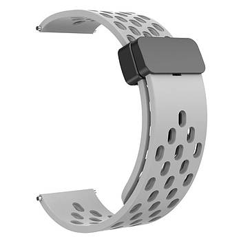 Ремінець силіконовий для годинника Magic Lock Nike design 22 мм сірий