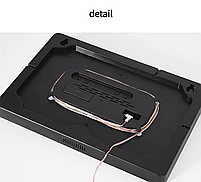 Годинник Deepfox DS-6636 LED цифровий електронний настінний Будильник Дата Температура Вологість 33х22см з пультом, фото 9