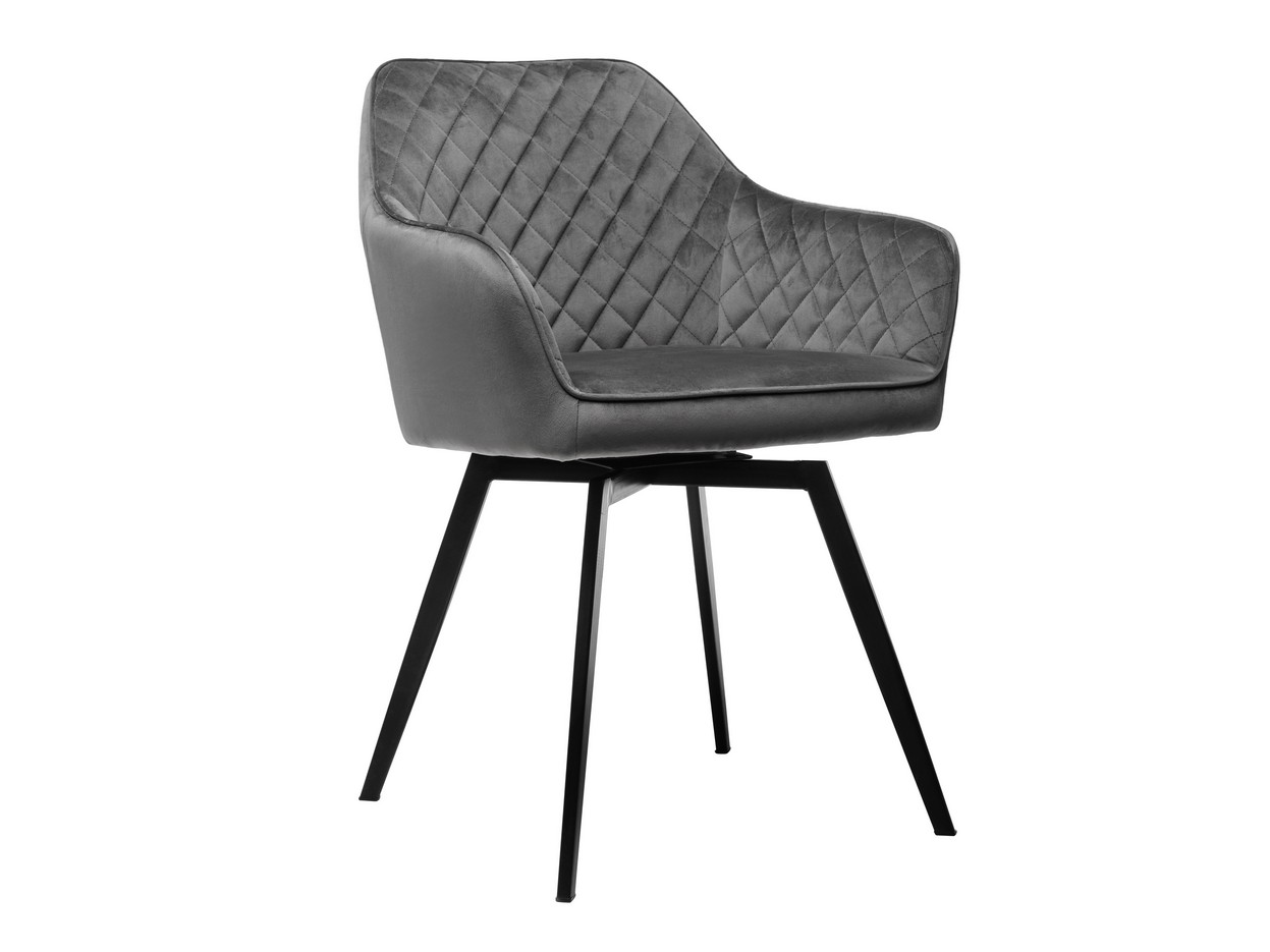 Стілець поворотний R-63 сірий + чорний, фото 1