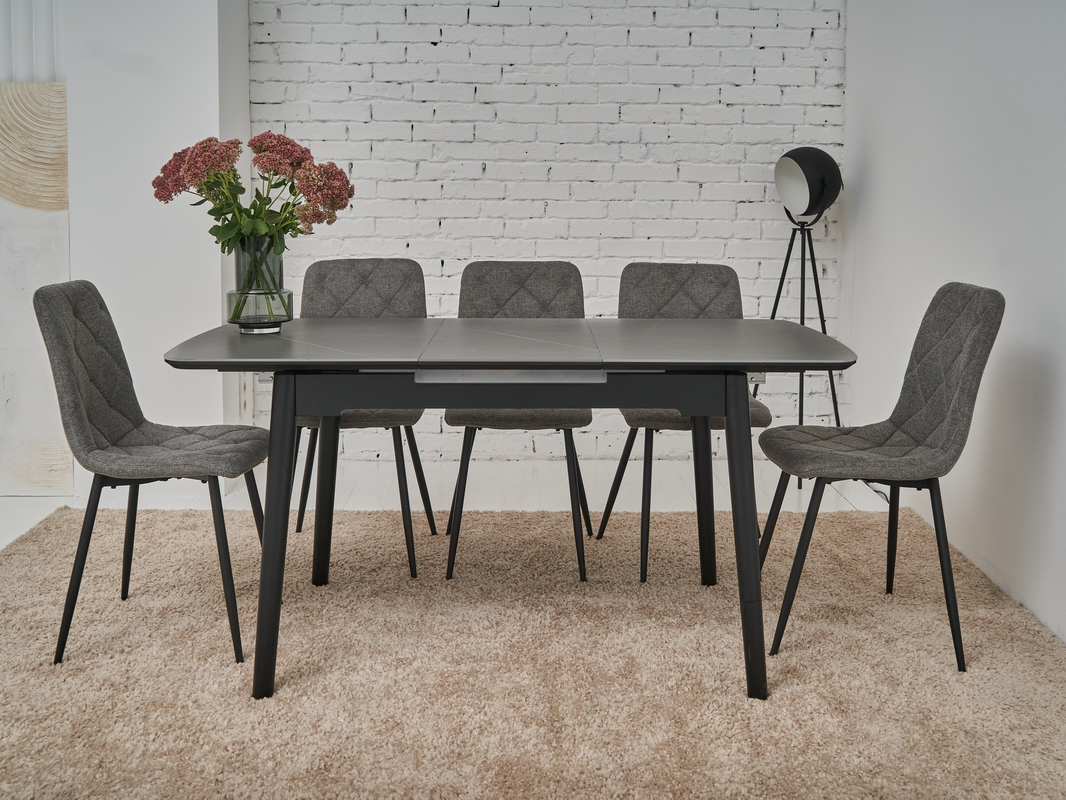 Керамічний стіл TM-76 петра грей + чорний, фото 1