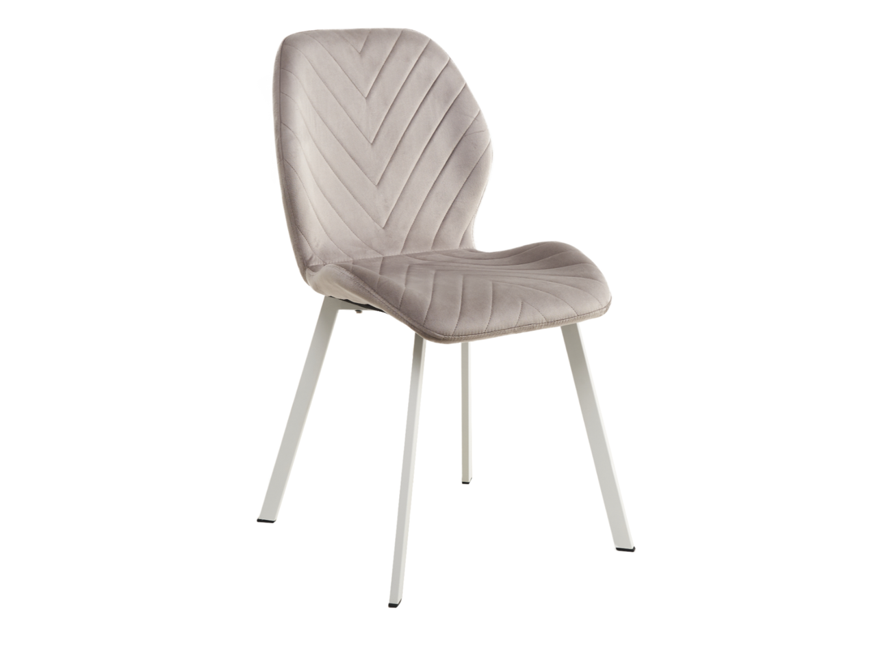 Стілець N-54 латте велюр + білий, фото 1