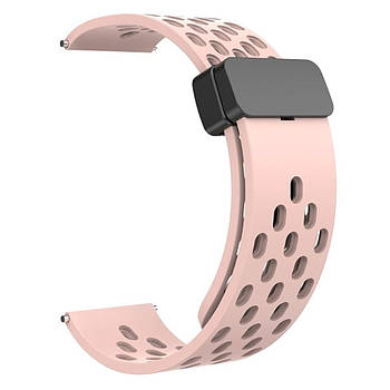 Ремінець силіконовий для годинника Magic Lock Nike design 22 мм рожевий