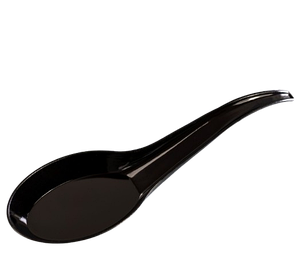 Ложка одноразова фуршетна 12 см., 25 шт/уп склоподібна, чорна Азія