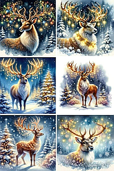 Вафельна картинка для кондитерських виробів Новорічна, (лист А4)