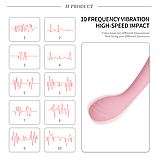 Рожевий вібростимулятор точки G та клітора, Вібратор із вигнутою головкою 18 см, Інтимні іграшки, фото 5
