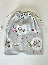 Мішок бавовна Новий Рік, Різдво еко мішок, екоторба, мішок для подарунків різдвяний, подарунковий