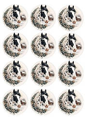 Вафельна картинка для кондитерських виробів "Символ року 2026", (лист А4)