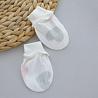 Дитячі царапки бавовна в  рубчик (Сердечка великі), 1 пара