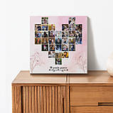 Колаж з фото на натуральному холсті "Серце Класика" на 31 фото, фото 3