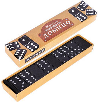 Доміно класичне чорне в картонному футлярі