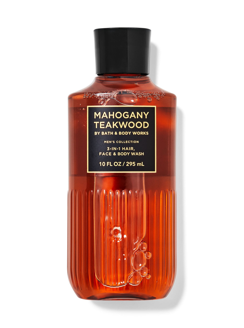 Гель 3-в-1 для волосся, обличчя та тіла Bath & Body Works — Mahogany Teakwood / 295 мл, фото 1