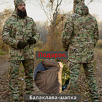 Військовий зимовий костюм мультикам теплий штурмовий тактичний військовий армійський костюм multicam