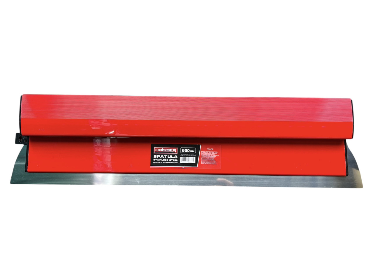 Шпатель Haisser 37080 для фінішної шпаклівки, нержавіючий, 800 мм, змінне полотно, товщина 0.3 мм