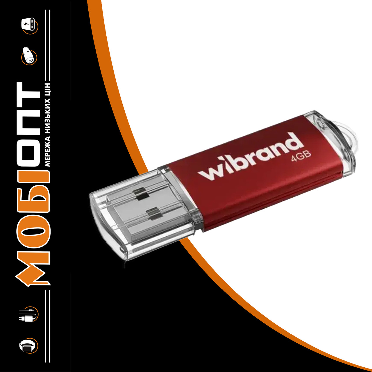 USB Flash 4GB Wibrand Cougar red, фото 1
