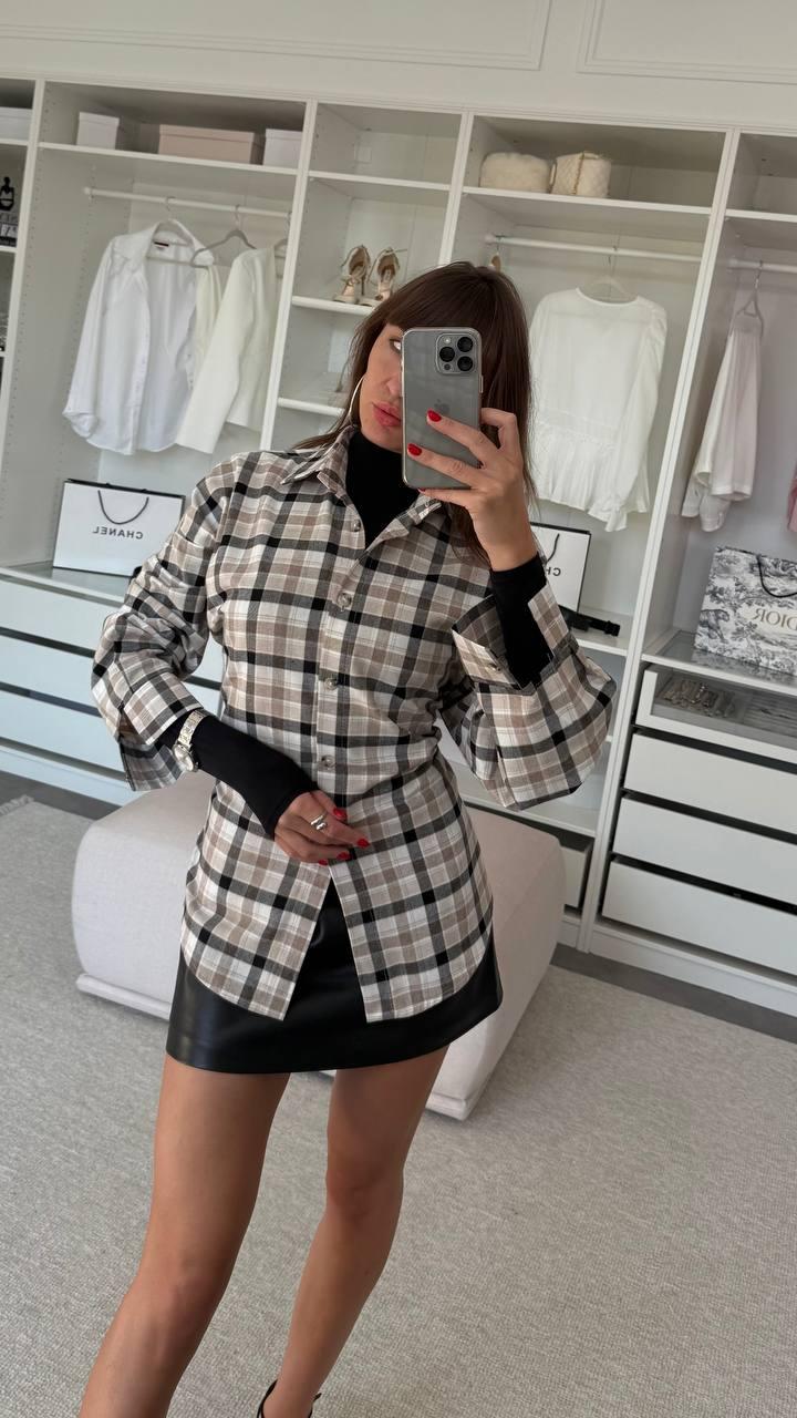 Сорочка жіноча Модель: 1512-387 Колір: бежевий, сірий, шоколад, фото 1