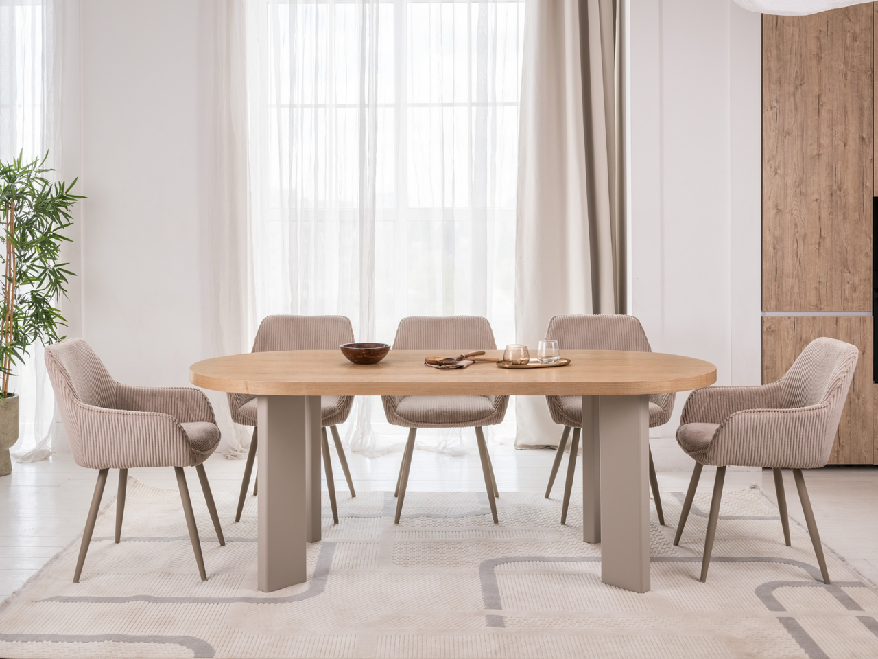 Стіл шпоноване МДФ Нікколо TM-236 ясень + теплий пісок, фото 1