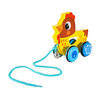 Дитяча дерев’яна каталочка "Курча" C15030-4 на мотузці