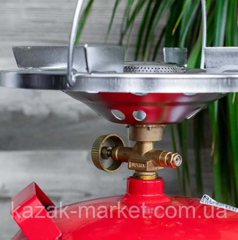 Газовий балон на 5 літрів із пальником Балон газовий кемпінг "JAN Svarka" Газовий балон для готування пікнік, фото 1