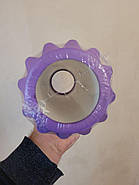 Масажний валик масажер для тіла ніг спини EVA 33 х 12 см з виїмкою під хребет (колір фіолетовий), фото 5