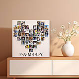 Колаж з фото на натуральному холсті "Серце Класика" на 46 фото, фото 2